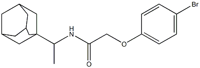 N-[1-(1-adamantyl)ethyl]-2-(4-bromophenoxy)acetamide Struktur