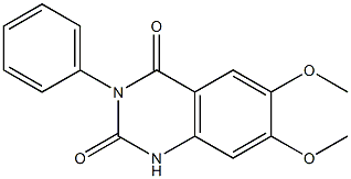 6,7-dimethoxy-3-phenyl-2,4(1H,3H)-quinazolinedione Struktur