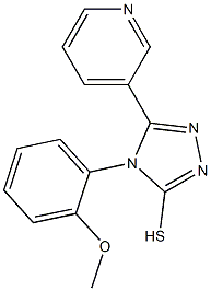 4-(2-methoxyphenyl)-5-(3-pyridinyl)-4H-1,2,4-triazol-3-yl hydrosulfide Struktur