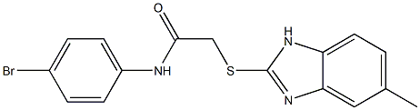 N-(4-bromophenyl)-2-[(5-methyl-1H-benzimidazol-2-yl)sulfanyl]acetamide Struktur