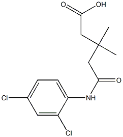 5-(2,4-dichloroanilino)-3,3-dimethyl-5-oxopentanoic acid Struktur