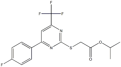 isopropyl {[4-(4-fluorophenyl)-6-(trifluoromethyl)-2-pyrimidinyl]sulfanyl}acetate Struktur