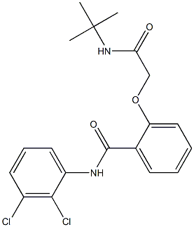 2-[2-(tert-butylamino)-2-oxoethoxy]-N-(2,3-dichlorophenyl)benzamide Struktur