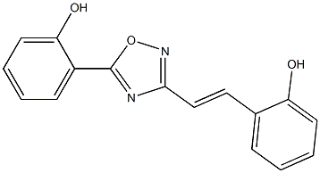 2-{3-[2-(2-hydroxyphenyl)vinyl]-1,2,4-oxadiazol-5-yl}phenol Struktur