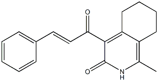 4-cinnamoyl-1-methyl-5,6,7,8-tetrahydro-3(2H)-isoquinolinone Struktur