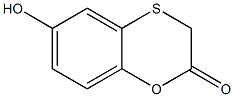 6-hydroxy-1,4-benzoxathiin-2(3H)-one Struktur