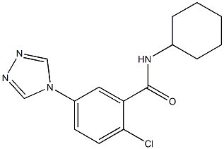 2-chloro-N-cyclohexyl-5-(4H-1,2,4-triazol-4-yl)benzamide Struktur