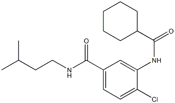 4-chloro-3-[(cyclohexylcarbonyl)amino]-N-isopentylbenzamide Struktur