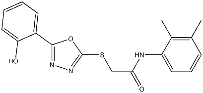 N-(2,3-dimethylphenyl)-2-{[5-(2-hydroxyphenyl)-1,3,4-oxadiazol-2-yl]sulfanyl}acetamide Struktur