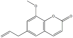 6-allyl-8-methoxy-2H-chromen-2-one Struktur