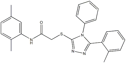 N-(2,5-dimethylphenyl)-2-{[5-(2-methylphenyl)-4-phenyl-4H-1,2,4-triazol-3-yl]sulfanyl}acetamide Struktur