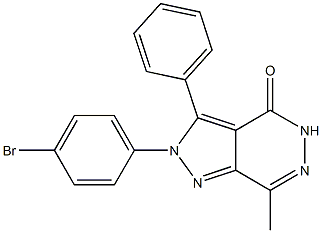 2-(4-bromophenyl)-7-methyl-3-phenyl-2,5-dihydro-4H-pyrazolo[3,4-d]pyridazin-4-one Struktur