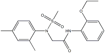 2-[2,4-dimethyl(methylsulfonyl)anilino]-N-(2-ethoxyphenyl)acetamide Struktur