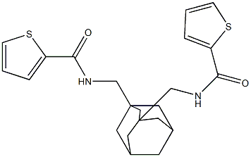 N-[(3-{[(2-thienylcarbonyl)amino]methyl}-1-adamantyl)methyl]-2-thiophenecarboxamide Struktur