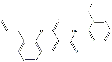 N-(2-ethylphenyl)-2-oxo-8-prop-2-enyl-2H-chromene-3-carboxamide Struktur