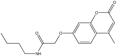 N-butyl-2-[(4-methyl-2-oxo-2H-chromen-7-yl)oxy]acetamide Struktur