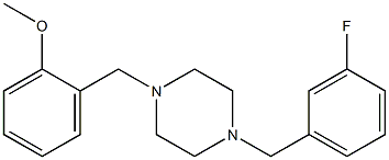 2-{[4-(3-fluorobenzyl)-1-piperazinyl]methyl}phenyl methyl ether Struktur