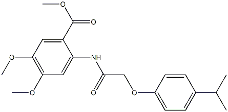 methyl 2-{[(4-isopropylphenoxy)acetyl]amino}-4,5-dimethoxybenzoate Struktur