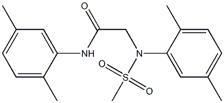 2-[2,5-dimethyl(methylsulfonyl)anilino]-N-(2,5-dimethylphenyl)acetamide Struktur