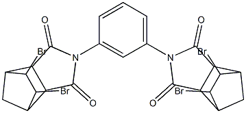 8,9-dibromo-4-[3-(8,9-dibromo-3,5-dioxo-4-azatricyclo[5.2.1.0~2,6~]dec-4-yl)phenyl]-4-azatricyclo[5.2.1.0~2,6~]decane-3,5-dione Struktur