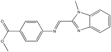 methyl 4-{[(1-methyl-1H-benzimidazol-2-yl)methylene]amino}benzoate Struktur