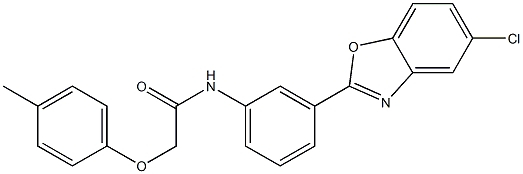 N-[3-(5-chloro-1,3-benzoxazol-2-yl)phenyl]-2-(4-methylphenoxy)acetamide Struktur