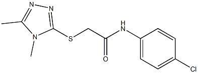 N-(4-chlorophenyl)-2-[(4,5-dimethyl-4H-1,2,4-triazol-3-yl)sulfanyl]acetamide Struktur