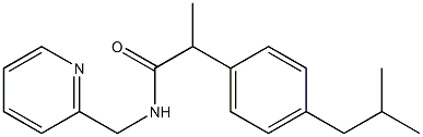 2-(4-isobutylphenyl)-N-(2-pyridinylmethyl)propanamide Struktur