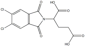 2-(5,6-dichloro-1,3-dioxo-1,3-dihydro-2H-isoindol-2-yl)pentanedioic acid Struktur