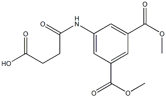 4-[3,5-bis(methoxycarbonyl)anilino]-4-oxobutanoic acid Struktur