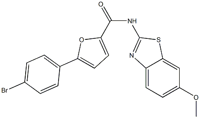 5-(4-bromophenyl)-N-(6-methoxy-1,3-benzothiazol-2-yl)-2-furamide Struktur