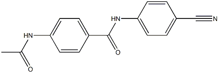 4-(acetylamino)-N-(4-cyanophenyl)benzamide Struktur