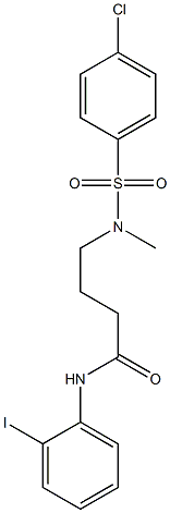 4-[[(4-chlorophenyl)sulfonyl](methyl)amino]-N-(2-iodophenyl)butanamide Struktur