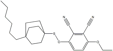 2,3-dicyano-4-ethoxyphenyl 4-hexylbicyclo[2.2.2]octane-1-sulfenate Struktur