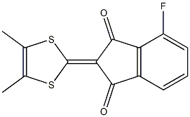 2-(4,5-dimethyl-1,3-dithiol-2-ylidene)-4-fluoro-1H-indene-1,3(2H)-dione Struktur