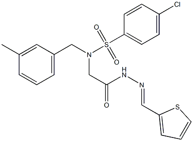 4-chloro-N-(3-methylbenzyl)-N-{2-oxo-2-[2-(2-thienylmethylene)hydrazino]ethyl}benzenesulfonamide Struktur