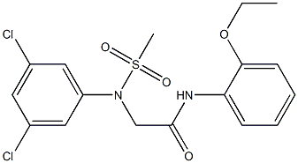 2-[3,5-dichloro(methylsulfonyl)anilino]-N-(2-ethoxyphenyl)acetamide Struktur