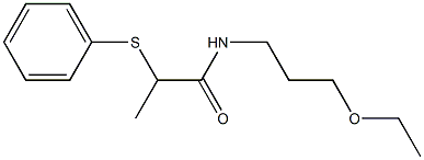 N-(3-ethoxypropyl)-2-(phenylsulfanyl)propanamide Struktur