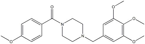 1-(4-methoxybenzoyl)-4-(3,4,5-trimethoxybenzyl)piperazine Struktur