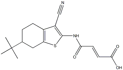 4-[(6-tert-butyl-3-cyano-4,5,6,7-tetrahydro-1-benzothien-2-yl)amino]-4-oxo-2-butenoic acid Struktur