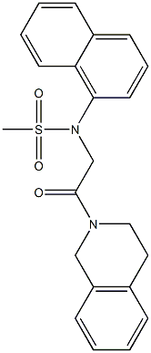 N-[2-(3,4-dihydro-2(1H)-isoquinolinyl)-2-oxoethyl]-N-(1-naphthyl)methanesulfonamide Struktur