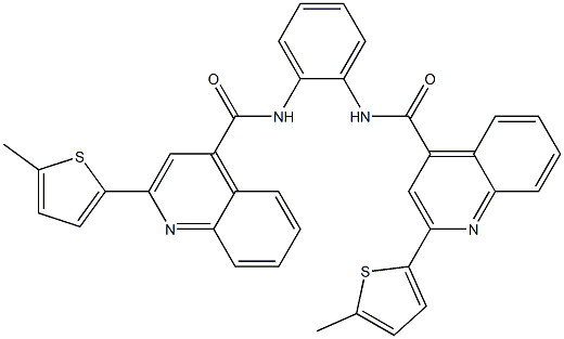 2-(5-methyl-2-thienyl)-N-[2-({[2-(5-methyl-2-thienyl)-4-quinolinyl]carbonyl}amino)phenyl]-4-quinolinecarboxamide Struktur