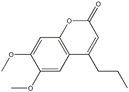 6,7-dimethoxy-4-propyl-2H-chromen-2-one Struktur