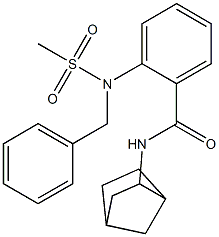 2-[benzyl(methylsulfonyl)amino]-N-bicyclo[2.2.1]hept-2-ylbenzamide Struktur