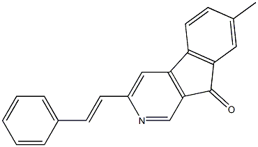 7-methyl-3-(2-phenylvinyl)-9H-indeno[2,1-c]pyridin-9-one Struktur