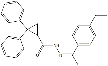 N'-[1-(4-ethylphenyl)ethylidene]-2,2-diphenylcyclopropanecarbohydrazide Struktur