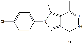 2-(4-chlorophenyl)-3,4-dimethyl-2,6-dihydro-7H-pyrazolo[3,4-d]pyridazin-7-one Struktur