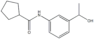 N-[3-(1-hydroxyethyl)phenyl]cyclopentanecarboxamide Struktur