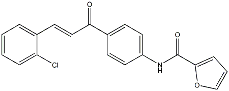 N-{4-[3-(2-chlorophenyl)acryloyl]phenyl}-2-furamide Struktur