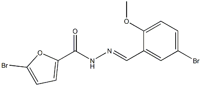 5-bromo-N'-(5-bromo-2-methoxybenzylidene)-2-furohydrazide Struktur